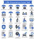 Life Insurance icon set