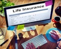 Life Insurance Form Application Security Concept Royalty Free Stock Photo