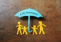 Life Insurance paper family Royalty Free Stock Photo