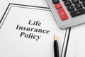 Life Insurance Policy Royalty Free Stock Photo