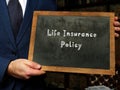 Life Insurance Policy inscription on chalkboard