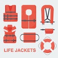 Life jacket flat set