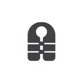 Life jacket icon vector
