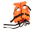 Life jacket isolated on white Royalty Free Stock Photo