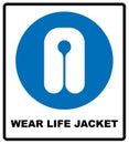 Life Jacket Wear Sign