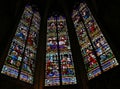 Life of Joseph - Stained Glass in Mechelen Cathedral Royalty Free Stock Photo