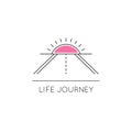 Life journey line icon