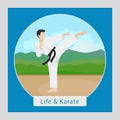 Life and karate illustration