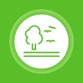 Life on land color icon. Corporate social responsibility. Sustainable Development Goals. SDG color sign. Pictogram for ad, web. UI