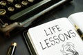Life Lessons are shown using the text Royalty Free Stock Photo