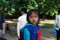 Life and lifestyle of Cambodian boy children kid people posing portrait for take photo with foreign traveler travel visit in