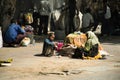 Life and lifestyle of Indian person and foreigners people at beside road of rural countryside in morning time at New Delhi, India