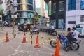 Daily Life of the Maldivian Central Streets with Buildings, Shops, People and Bikes in the Male City