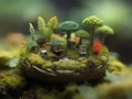 Life in Miniature: Macro Photography Showcasing Tiny Ecosystems AI generate image