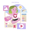 Life Online concept. Vector illustration