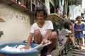 Daily life in Philippine slum, city Manila