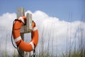 Life preserver on beach