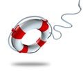 Life preserver belt symbol isolated