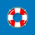 Life preserver buoy ring help icon. Lifebuoy saver raft swim vector jacket Royalty Free Stock Photo