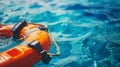 Life Preserver Floating in Pool Royalty Free Stock Photo
