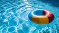 Life Preserver Floating in Pool, Safety Ensured for Swimmers in Distress