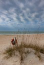 Life preserver on a beach Royalty Free Stock Photo