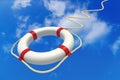 Life preserver in sky.