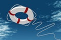 Life preserver in sky Royalty Free Stock Photo