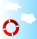 Life preserver thrown in air Royalty Free Stock Photo
