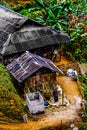 Daily life in q countryside village in Hoang Lien Son Mountain Range, North of Vietnam. Royalty Free Stock Photo