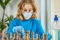 Life in quarantine coronavirus: games and activities for the kids at home during quarantine covid-19 Royalty Free Stock Photo