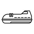 Life rescue boat icon outline vector. Sea lifeboat