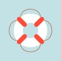 Life ring icon, simple flat design vector Royalty Free Stock Photo