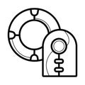 Life ring icon vector Royalty Free Stock Photo
