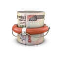 Life ring money roll rupees