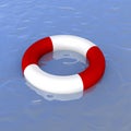 Life ring in ocean Royalty Free Stock Photo