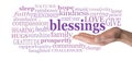 Life's Many Blessings Positive Vibes Word Cloud Royalty Free Stock Photo