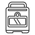 Life save defibrillator icon outline vector. Portable device