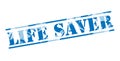 Life saver blue stamp Royalty Free Stock Photo