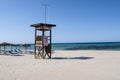 Life saver tower at the beach Royalty Free Stock Photo