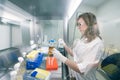 Life scientist researching in the laboratory. Royalty Free Stock Photo