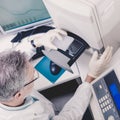 Life scientist researching in the laboratory. Royalty Free Stock Photo