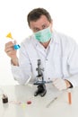 Life scientist researching in laboratory