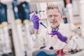 Life scientist researching in the laboratory. Royalty Free Stock Photo