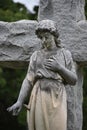 Life size Angel found in Oakwood Cemetery in Fort Worth Texas Royalty Free Stock Photo