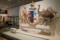 Melbourne, VIC Australia-Feb 5th 2021: the life-size exhibition of the Australian coat of arms in Melbourne Museum