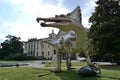 Life-size model of the dinosaur Spinosaurus.