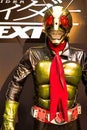 A life-size statue of the Kamen Rider the First