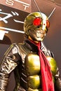 A life-size statue of the Kamen Rider the First