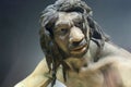 Life-sized sculpture of Homo heidelbergensis